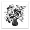 Monochromatic Floral IV 30" x 30" Canvas Wall Art